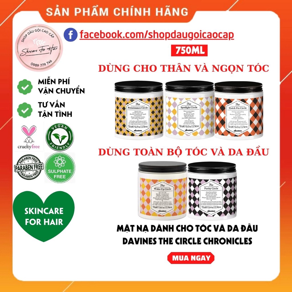 Mặt nạ tóc Davines dành cho tóc &amp; da đầu dung tích 750ml