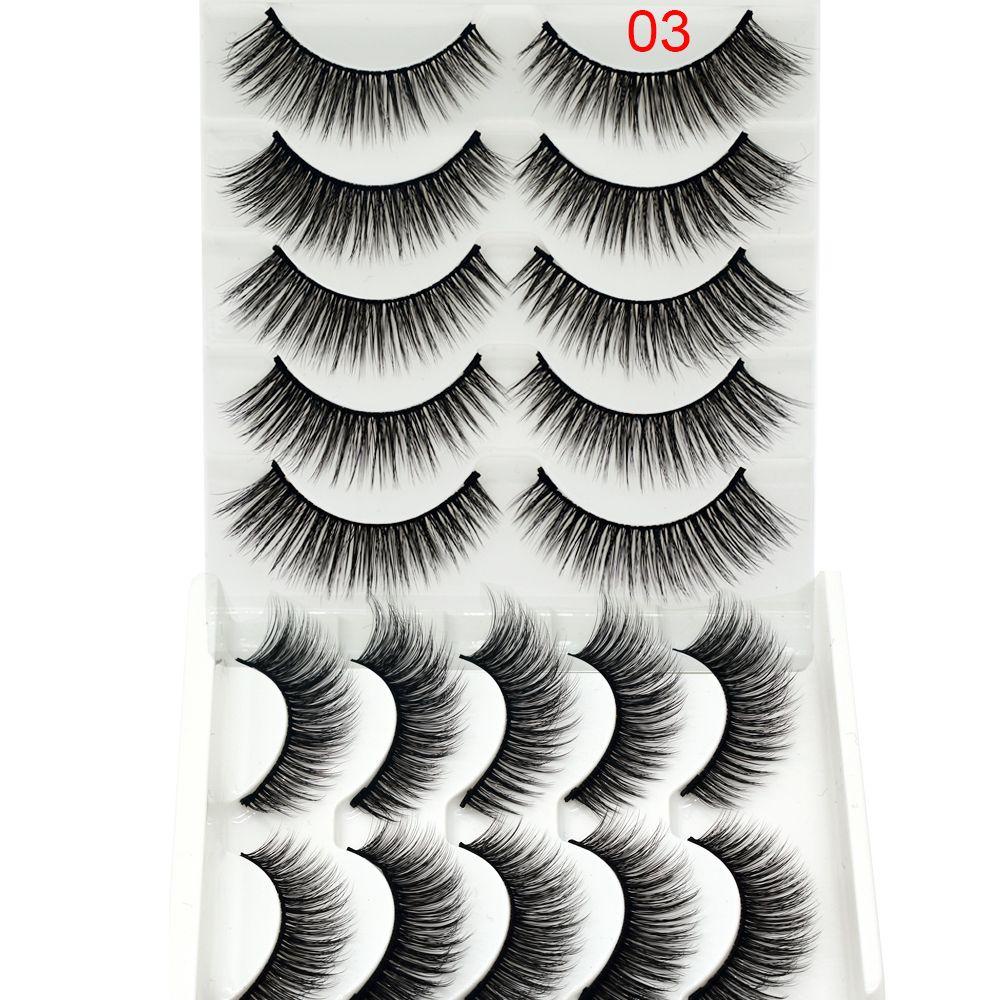 SOFTNESS Set 5 Cặp Lông Mi Giả Dày Dặn Thời Trang Dành Cho Nữ
