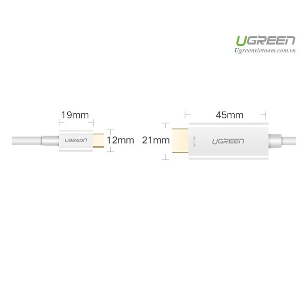 Cáp chuyển đổi USB-C sang HDMI hỗ trợ 4K, 3D dài 1,5m chính hãng Ugreen 30841