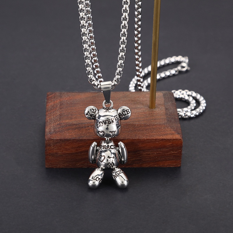 Dây chuyền nam nữ hình gấu Bearbrick cực đẹp