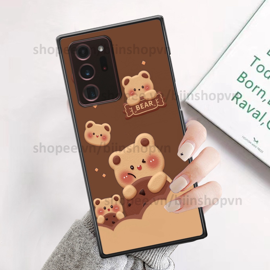 Ốp Samsung Note 20 Ultra in hình gấu chocolate kẹo ngọt siêu đẹp siêu xinh