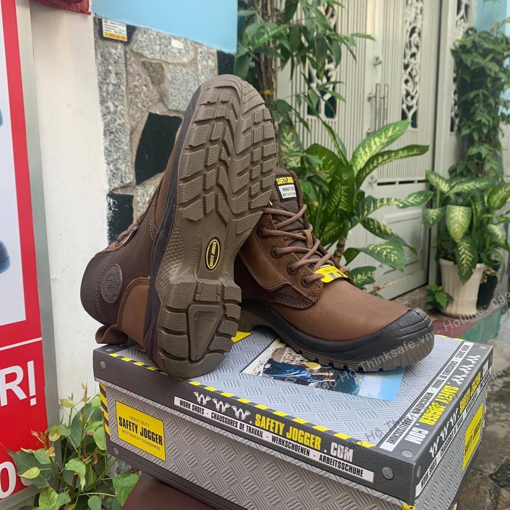 Giày bảo hộ Jogger Dakar S3-SRC da ngựa siêu bền chống thấm nước, đạt chuẩn Châu Âu (nâu) - Thinksafe