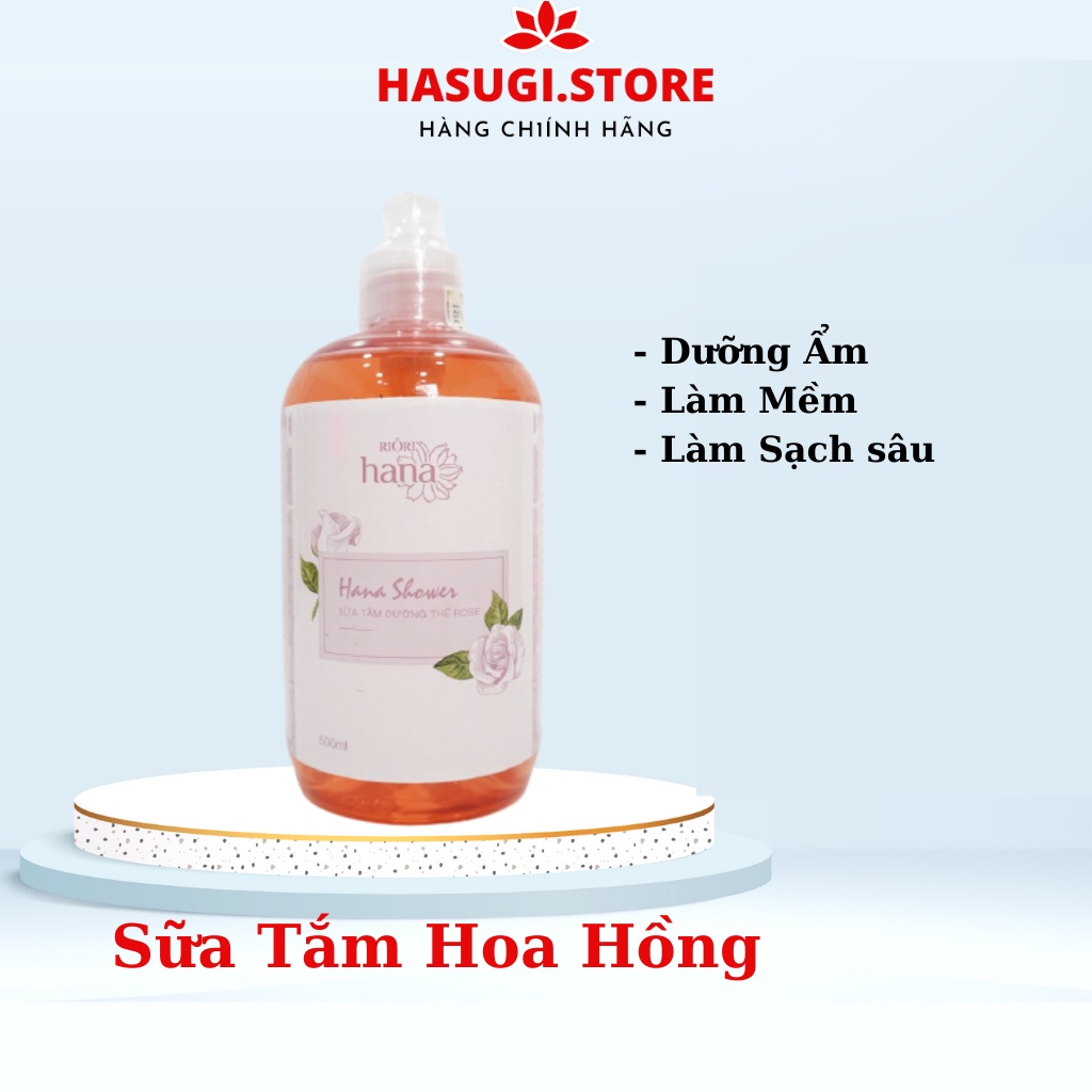 Sữa Tắm Hoa Hồng, Sữa Tắm Dưỡng Thể Riori Gel Rose 500 ml