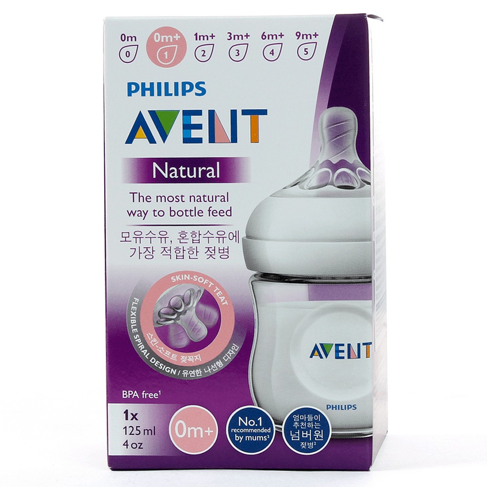 Bình sữa Philips Avent Natural 125ml, 260ml hàng chính hãng