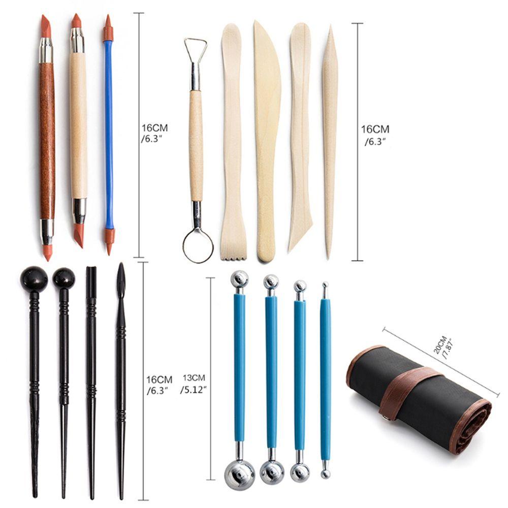 Bộ 44 Dụng Cụ Tạo Hình Đất Sét Polymer Bằng Gốm Kèm Túi Đựng