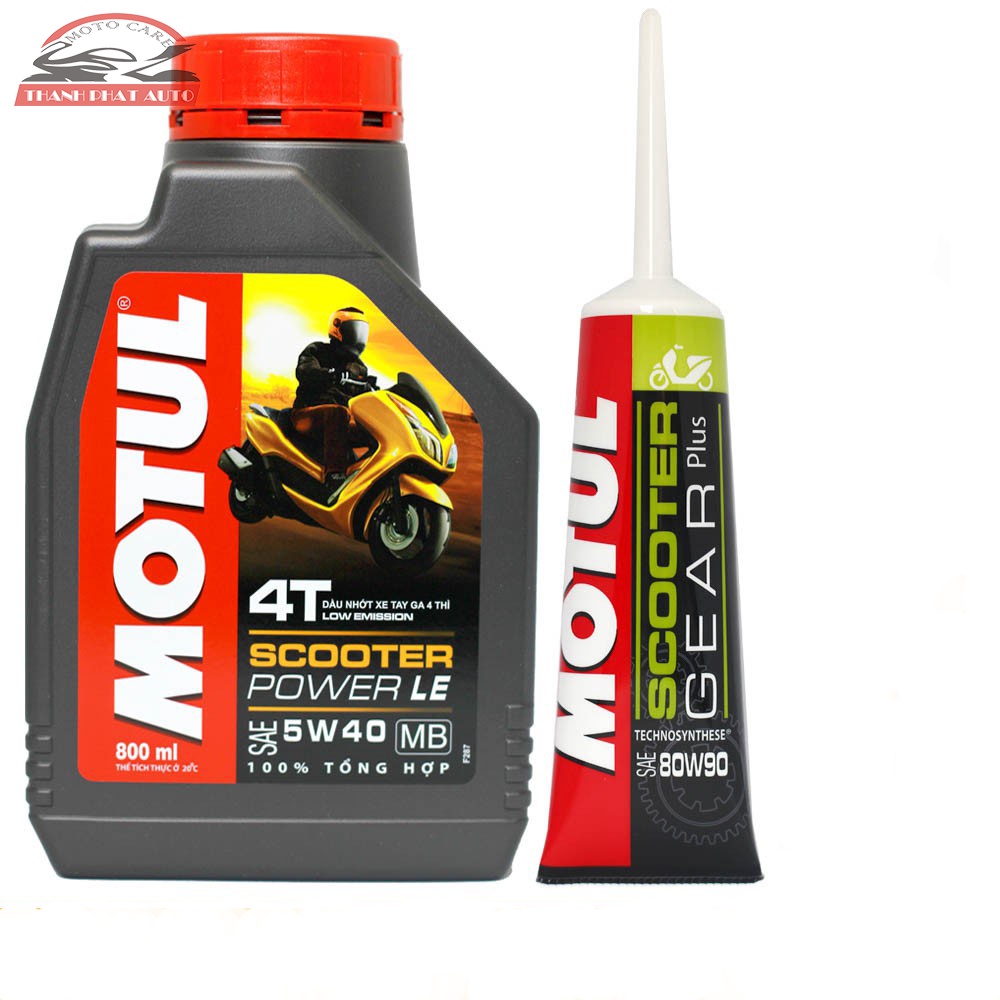 Nhớt cao cấp cho xe tay ga đời mới Motul Scooter Power LE 5W40 800ml tặng nhớt hộp số Motul