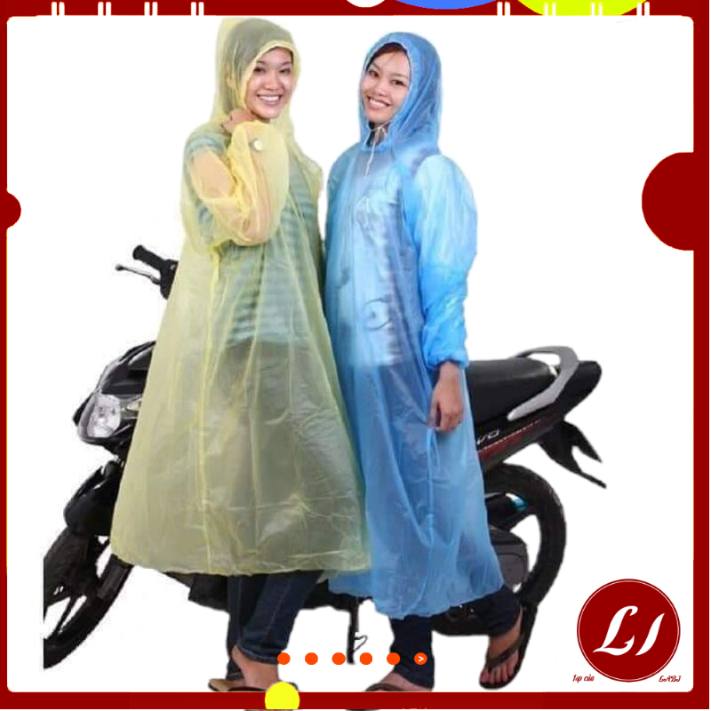 ÁO MƯA GIẤY nhẹ, nilon mềm mặc dễ dàng, tiện lợi- 1 chiếc