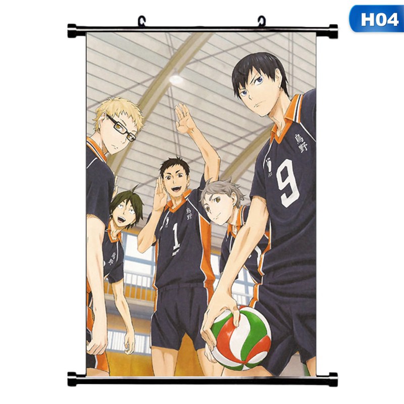 Tranh vải cuộn trang trí in hình anime Nhật Bản