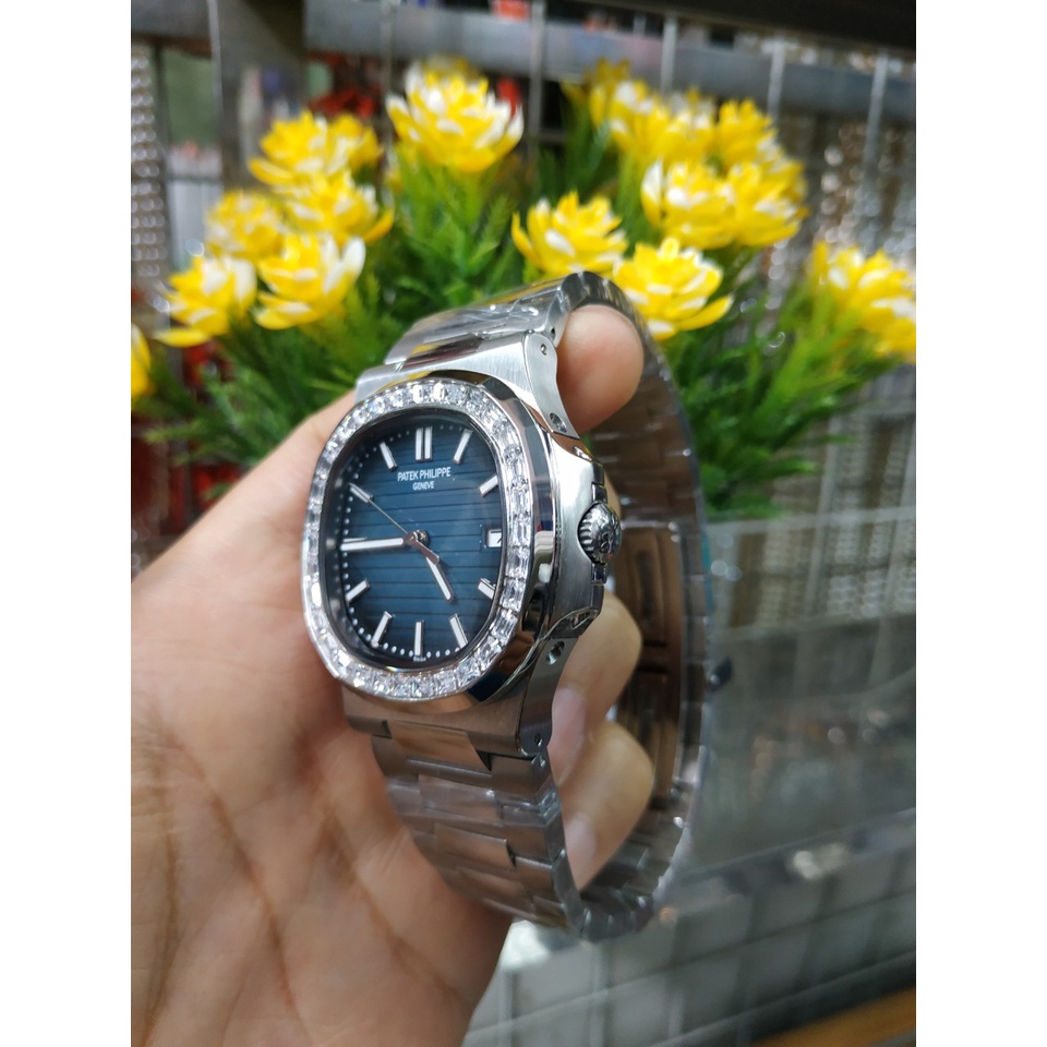 ĐỒNG HỒ NAM AUTOMATIC NAUTILUS MẶT TRĂNG DÂY KIM LOẠI - Bảo Hành 2 năm