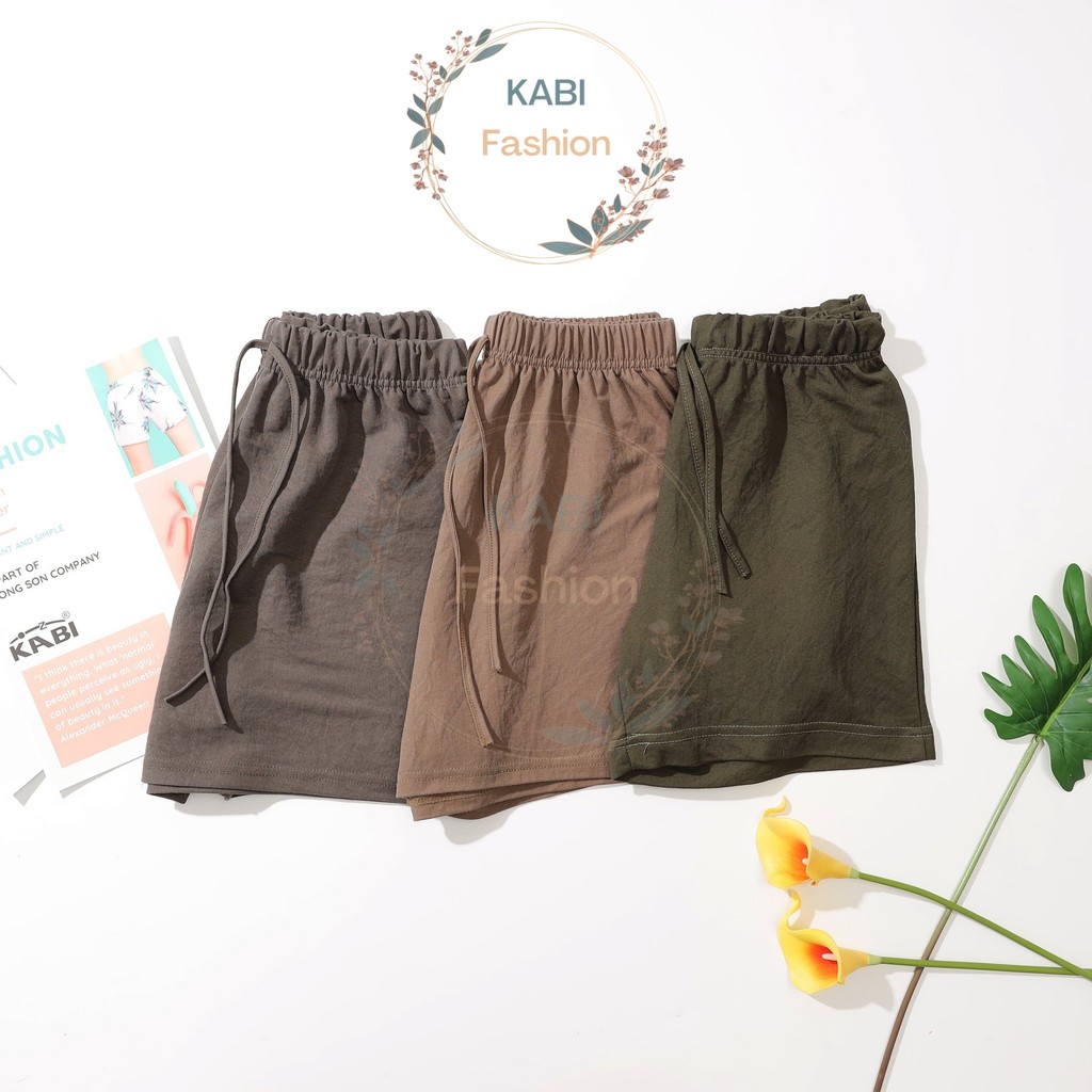 Quần đũi nữ KABI quần đùi quần short ngắn không túi màu trơn co giãn thoáng mát - WQN002 | BigBuy360 - bigbuy360.vn