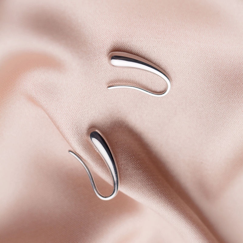 Khuyên tai bạc kiểu dáng thiết kế móc hình giọt xương ANTA Jewelry ATJ9009