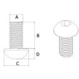 Bulong lục lăng đầu tròn inox 304 | BigBuy360 - bigbuy360.vn