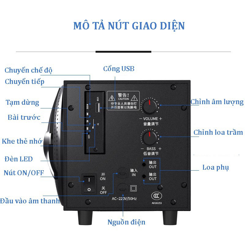 Bộ 3 Loa Máy Vi Tính SADA K9 Bằng Gỗ Chất Lương Cao, Hỗ Trợ Bluetooth 5.0, Âm Thanh Siêu Trầm, Công Suất Lớn