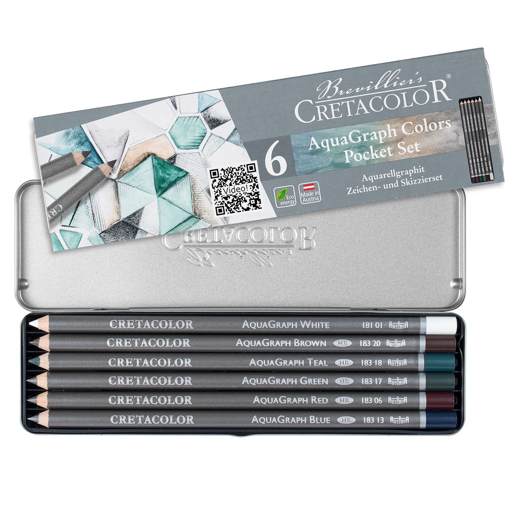 Set chì nước Brevillier's Cretacolor Basic Pencils Pocket