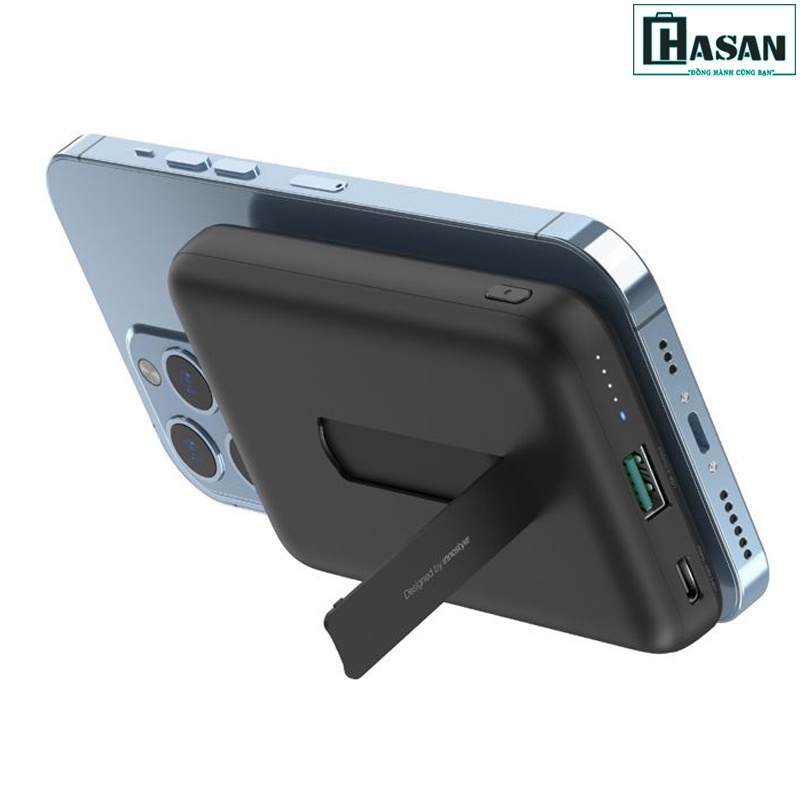 Sạc dự phòng hít từ tính không dây INNOSTYLE PowerGo Magnectic 15W PD/QC3.0 22.5W 10.000mAh - IM22PDBLACK