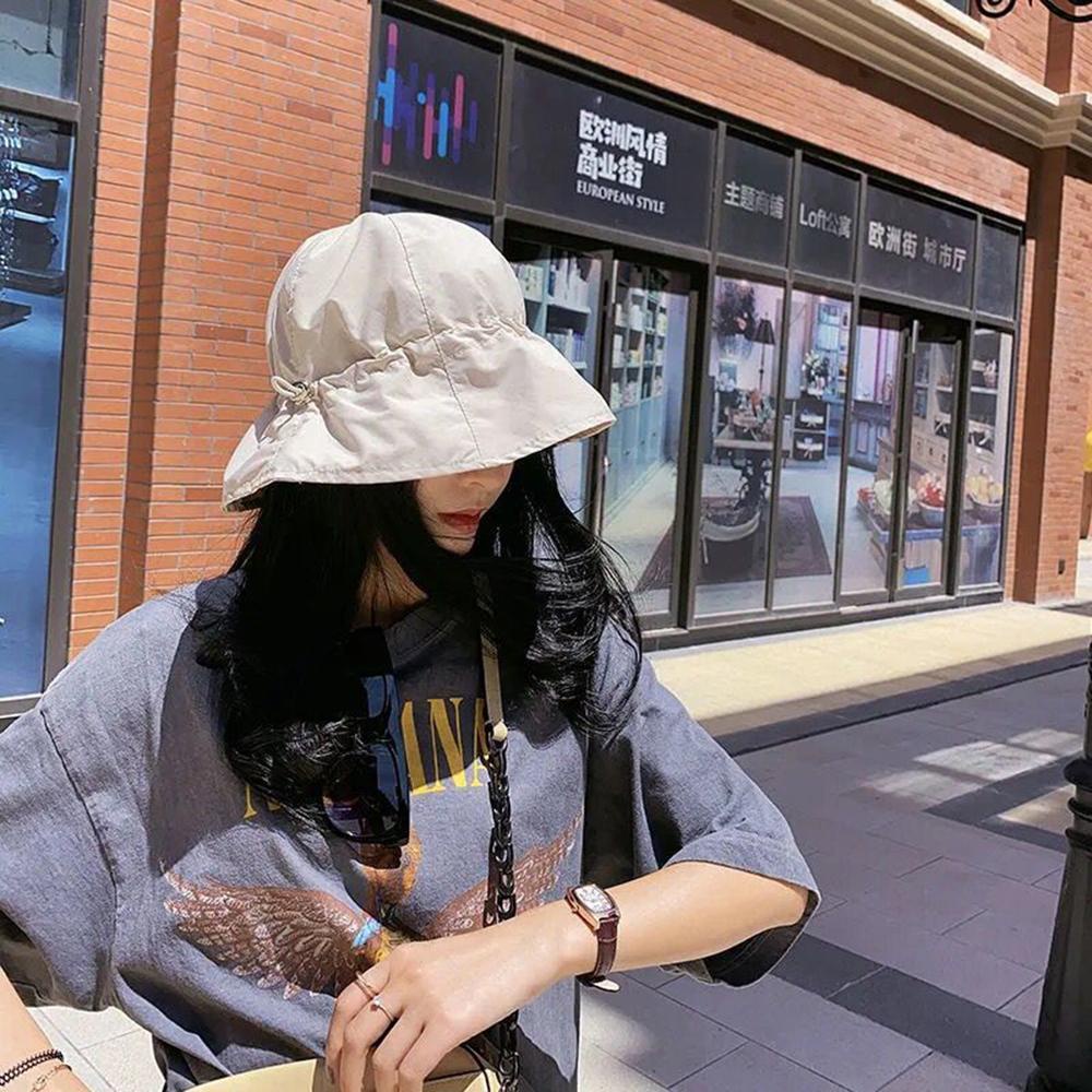 IVORY Mũ Bucket Chống Tia Cực Tím Thoáng Khí Phong Cách Hàn Quốc Cho Nữ