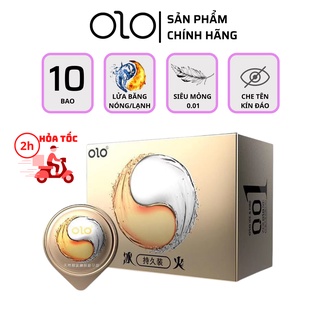 Bao cao su 0.01mm siêu mỏng kéo dài thời gian quan hệ bcs lửa băng hộp 10 chiếc