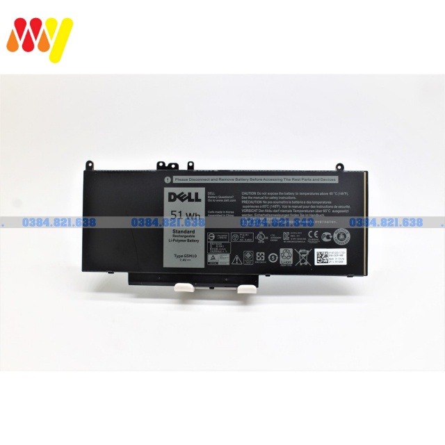 ZIN 51Wh - Pin laptop Dell Latitude E5250 E5450 E5550 E5270 E5470 E5570 Notebook G5M10 New100%. Bảo hành toàn quốc