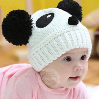 Mũ len hình gấu trúc dễ thương cho các bé
