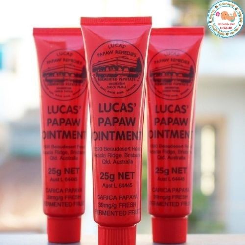 Kem đa năng đu đủ 25g Lucas Papaw Ointment Úc chống khô nẻ môi mẩn ngứa bỏng kem bôi hăm da mụn nhọn cho mọi lứa tuổi