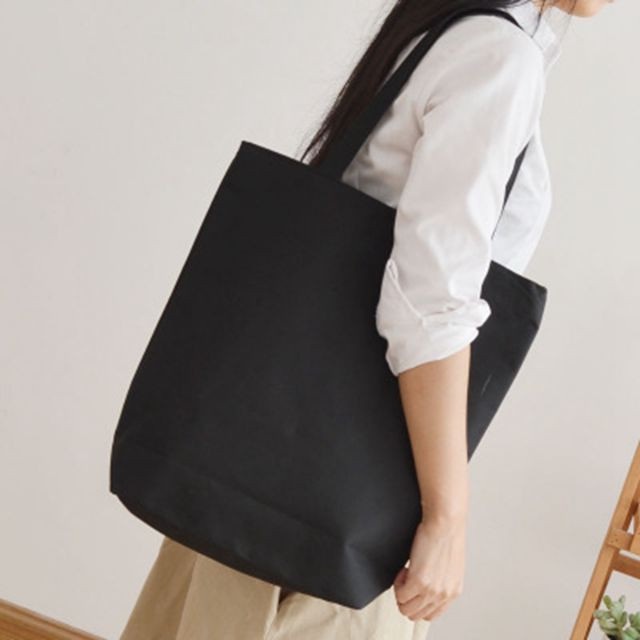 Túi tote túi vải canvas trơn đeo vai đi học đi chơi giá rẻ Tuvanvas TCV02