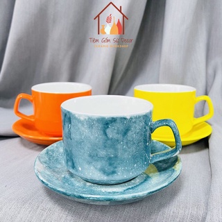 Cốc sứ men đá gốm sứ Bát Tràng chính hãng, cốc sứ uống cafe capuchino nhiều màu, bảo hành rơi vỡ do vận chuyển