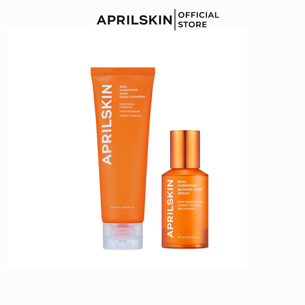 Set Carrot Blemish Away (Aprilskin carrot cleanser + Serum carrot).