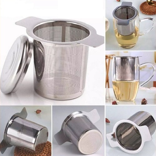 Combo lọc trà, cà phê dạng lưới inox, đồ pha trà cốc kim loại lọc sang trọng và chất lượng cao