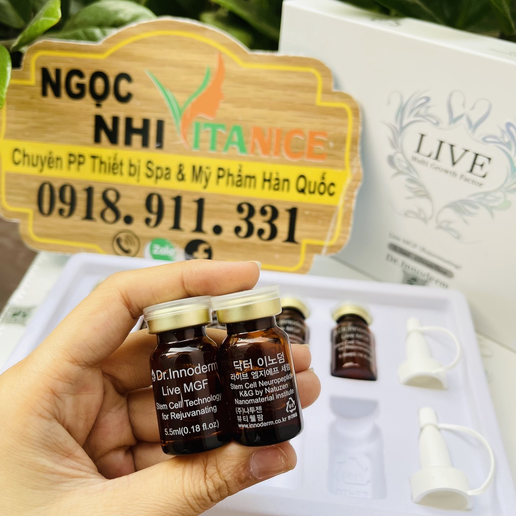 Tế bào gốc sẹo rỗ Dr innoderm Live Multi Growth Factor