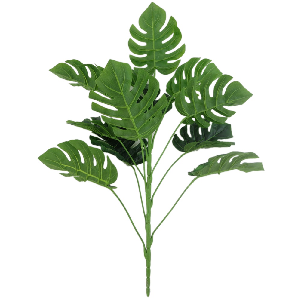 12 Nhánh Lá Monstera Nhân Tạo Trang Trí Bàn Tiệc