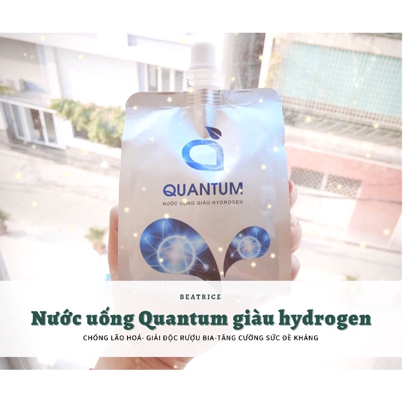 10 Túi Nước Uống Ion Kiềm QUANTUM Giàu Hydrogen - Bổ Sung Khoáng Chất, Bù Nước, Chống Lão Hóa, Đẹp Da
