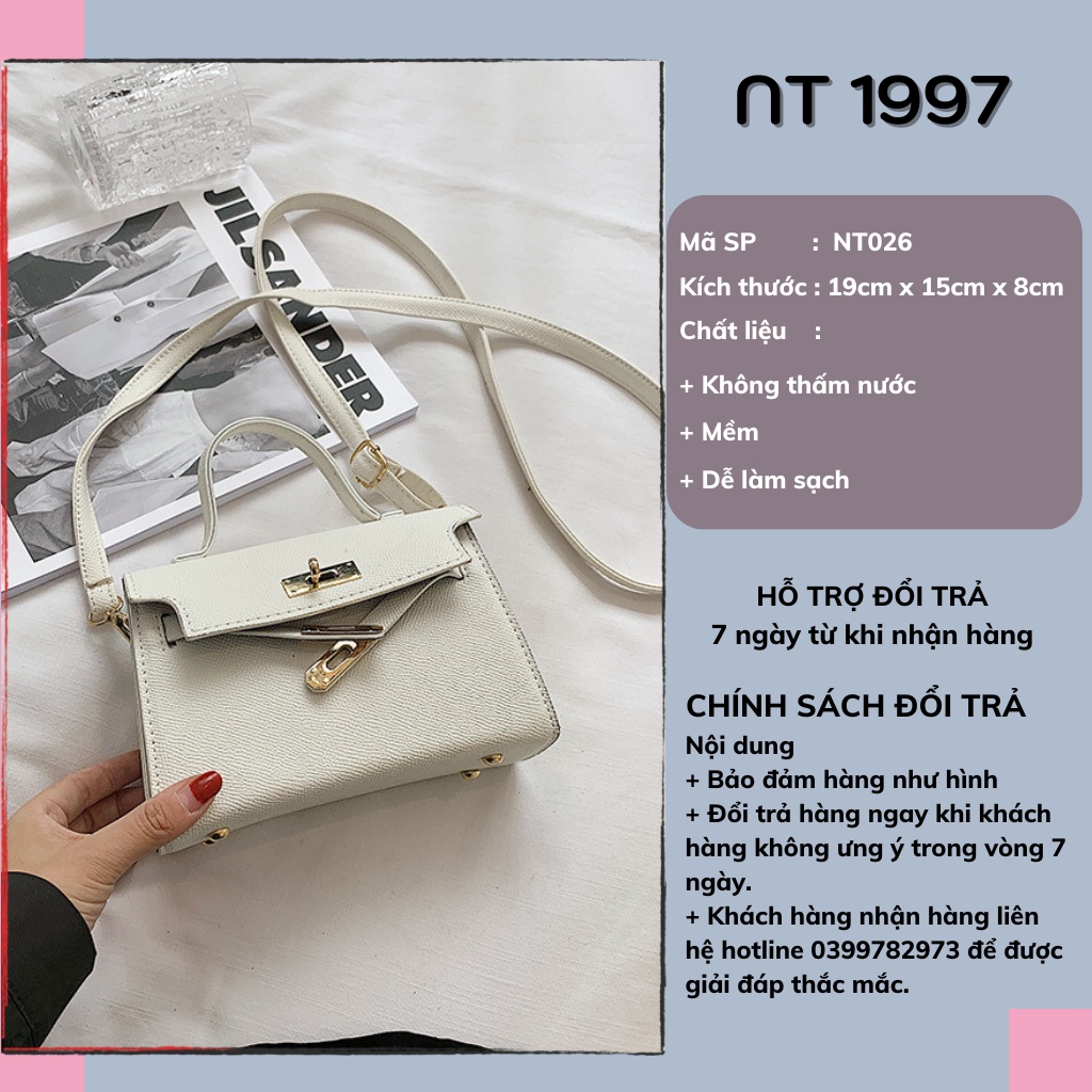 Túi sách nữ đeo chéo kẹp nách thời trang mini dây xích NT026
