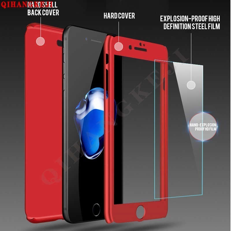 Ốp Lưng Bảo Vệ 360 Độ Cho Iphone 11 Pro Max X Xr 6 6s 7 8 Plus 6plus 6splus