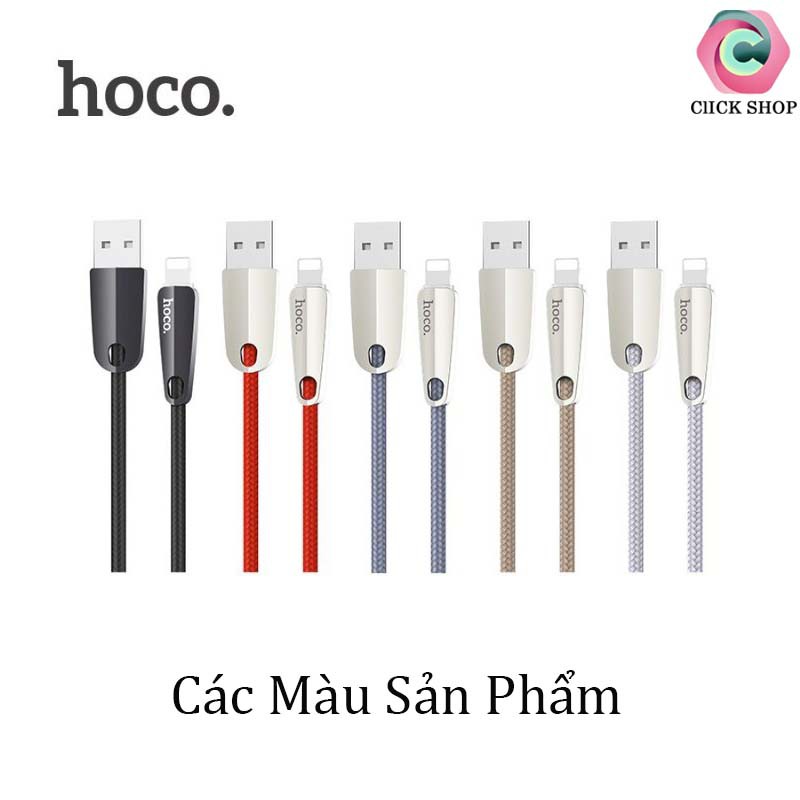 Hoco. u35 cáp sạc iphone hoco u35 tự ngắt dài 1,2m - Dây sạc lightning u35 đèn báo chất liệu dây dù bền và dẻo