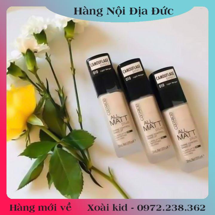 [auth] Kem Nền Kiềm Dầu Catrice All Matt Plus 18h Mỏng Mịn -Nội địa Đức Đủ Bill [Hot]