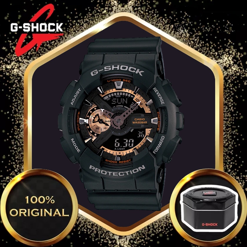 Đồng Hồ G-Shock GA110-RG Đồng Hồ Nam Gsock Đầy Đủ Phụ Kiện Chống Nước Chống Sock Giờ Quốc Tế , Kim Tốc Độ