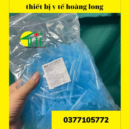 Đầu Côn Xanh Thường ( Không Khía) 1000ul Dùng Cho Gilson Pipette Túi 500 Cái