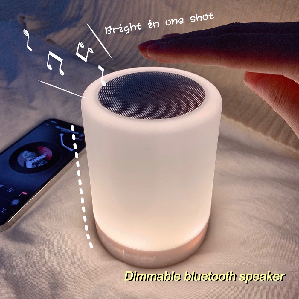 Loa Bluetooth Kiêm Đồng Hồ Báo Thức Không Dây Tích Hợp Đèn Ngủ Đa Năng