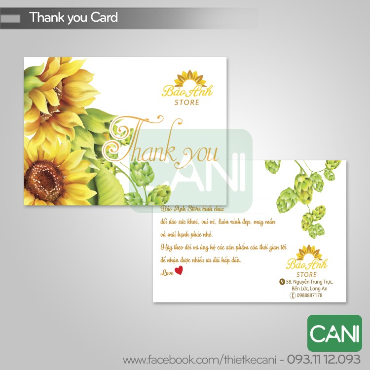 500c In theo yêu cầu Card thank you Nailbox Thiệp cảm ơn  Phiếu quà tặng Giảm giá Thẻ liệu trình Nail box