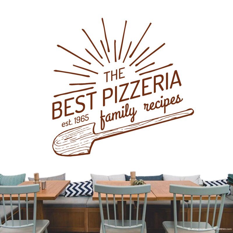 Express Pizza Miếng Dán Nhà Hàng Decal Poster Vinyl Nghệ Thuật Dán Tường Đề Can Trang Trí Bức Tranh 