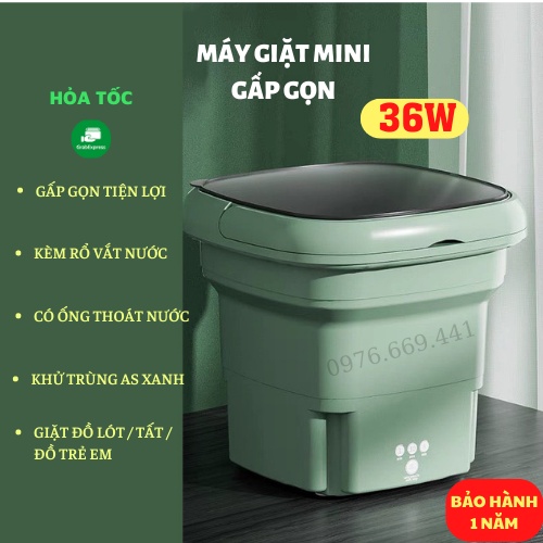 Máy Giặt Mini Tự Động Máy Giặt Tất Mini Vắt Khô Khử Khuẩn Bằng Ánh Sáng Xanh Đèn Rọi Ray Asaki