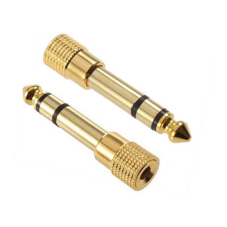 Cổng jack chuyển đổi âm thanh 3.5 sang 6mm ly ra cho nhạc cụ organ guitar mixer amply đầu livestream đực male cái female