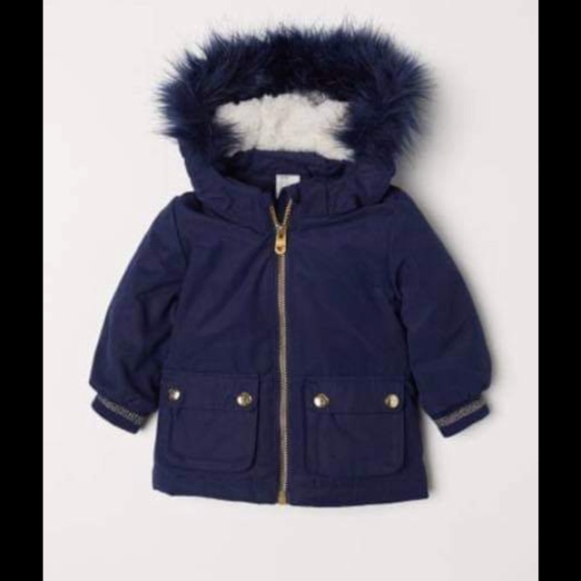 Áo parka tím than Hm