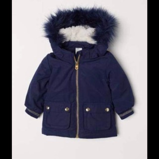 Áo parka tím than Hm