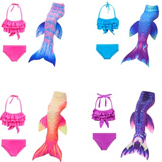 S1D20 Bộ quần áo tắm nàng tiên cá cho bé gái, đồ bơi bikini trẻ em xinh xắn