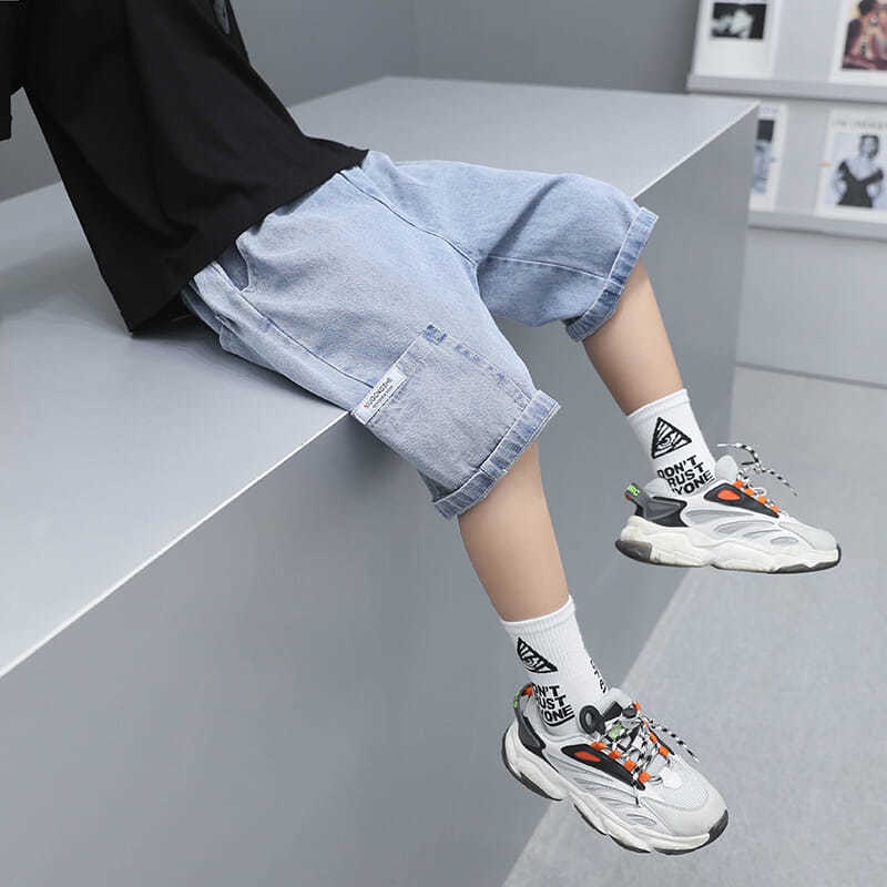 Quần Short Denim Mỏng Phong Cách Mới Cho Bé Trai