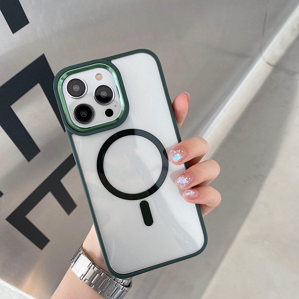 Ốp Điện Thoại Cứng Chống Sốc Trong Suốt Mạ Màu Sang Trọng Cho iPhone 14 Pro MAX 12 13 Pro MAX 14 Plus