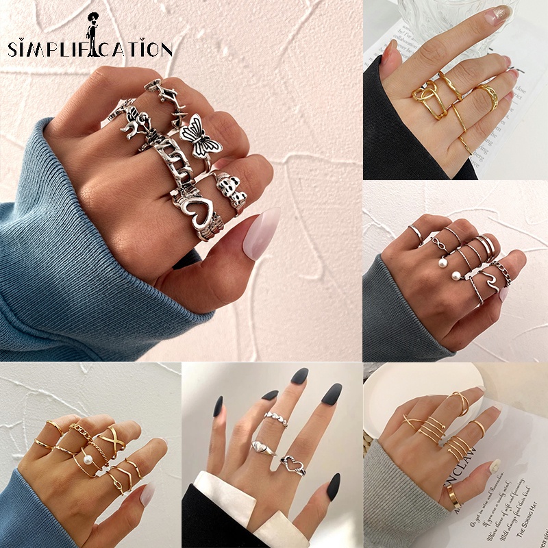 Nhẫn Mạ Vàng Mặt Hình Đồng Xu Phong Cách Bohemian Thời Trang