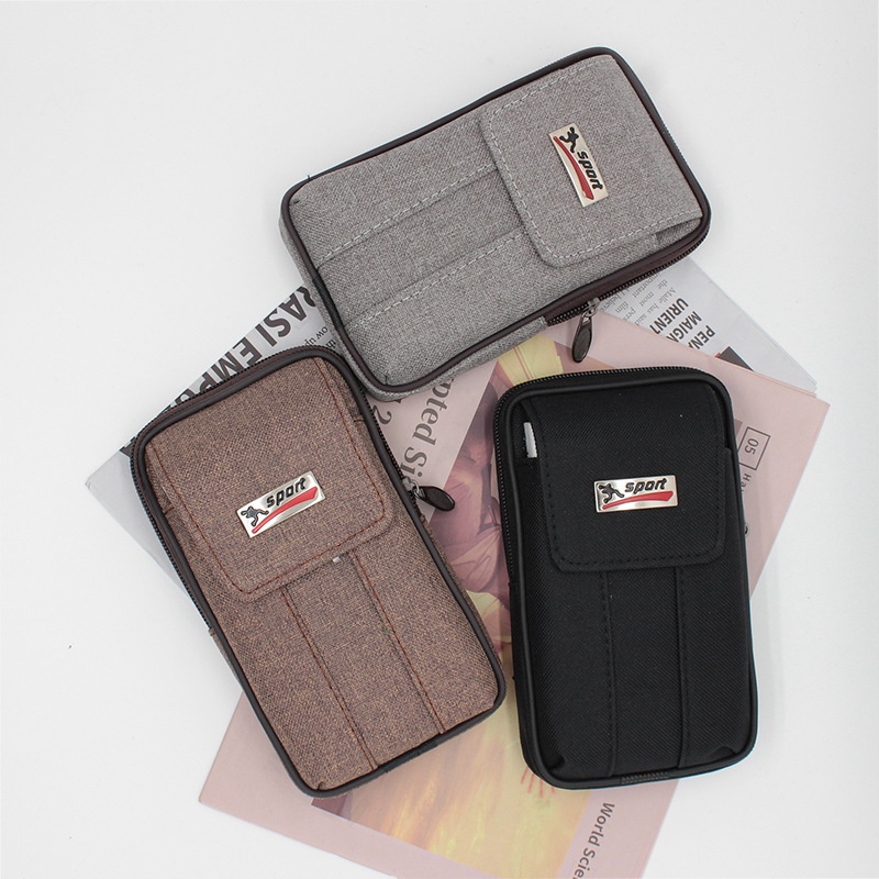 Túi Đeo Hông Đựng Điện Thoại Bằng Vải Canvas Tiện Dụng