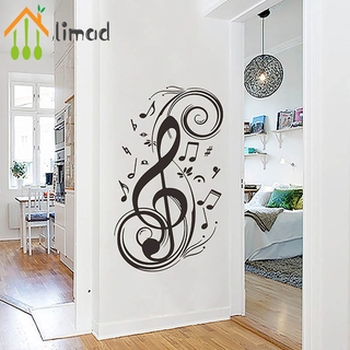 Sticker Dán Tường Họa Tiết Hình Nốt Nhạc Theo Phong Cách Đơn Giản